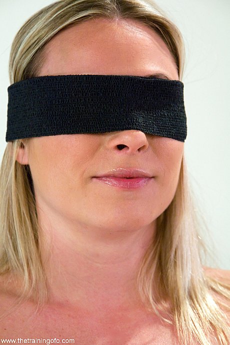 Hot babe Harmony gets her natural large tits clamped while blindfolded and bound - Image 4 of 20  in Bondage category   featuring Harmony 