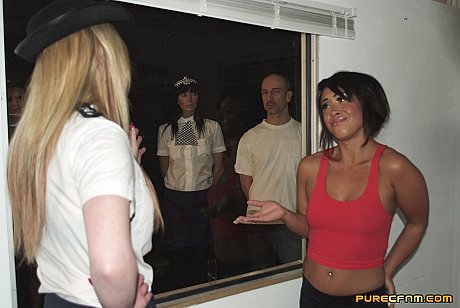 Lovely females in cop uniform strip men and jack off their stiff boners - Image 3 of 21  in Skirt category   featuring Hannah Shaw, Franki Rider, Holly Kiss, Axa Jay 