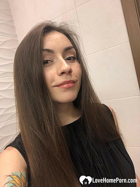 Brunette American takes selfies of her medium boobs and round butt - Image 3 of 20  in Pussy category  
