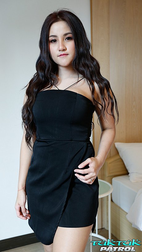 Lovely Thai babe Mind strips at the casting, shows her huge melons and rides in POV - Image 6 of 21  in Pussy category   featuring Mind 