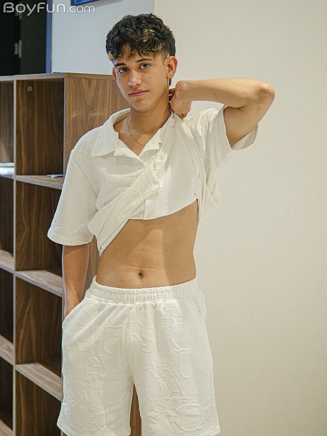 Younger hubby boy lover Ricky Montes gets totally naked while playing with his schlong - Image 2 of 21  in Gay category  