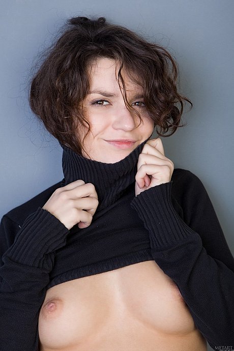 Curly-haired teen Roza A undresses and flaunts her hairy holes in a solo - Image 20 of 20  in Pussy category   featuring Roza A 