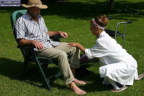 Small titted amateur young Zetta pleasures an old daddy's stiff boner - Image 2 of 20  in Outdoor category   featuring Jean, Zetta 