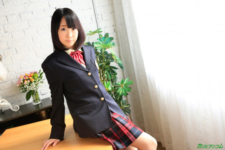 Brunette oriental schoolgirl Rin Aoki enjoys a facesitting and gets rammed hard - #37001