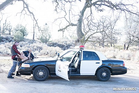 Blonde Spanish copper Bridgette B fucks a hot criminal on the cop car - Image 20 of 20  in Outdoor category   featuring Bridgette B, Charles Dera 