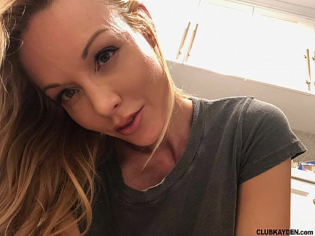 Hot blond Kayden Kross sports long nipples while taking masturbation selfies - Image 3 of 17  in Close Up category   featuring Kayden Kross 