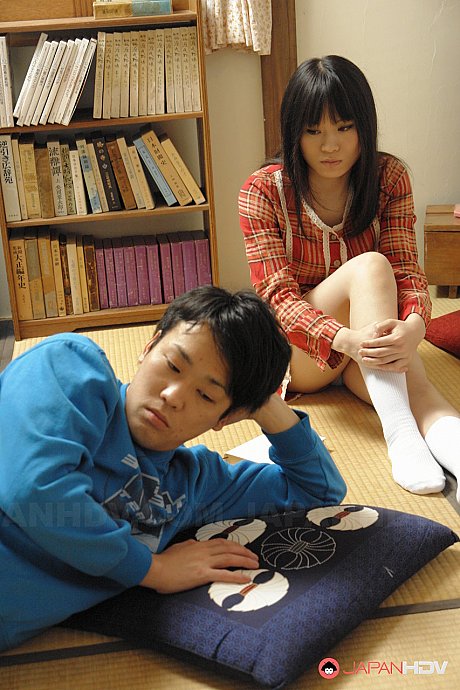 Little Japanese teenie Mai Shimizu gets orally pleased by her kinky stepbrother - Image 5 of 20  in Big Clit category   featuring Mai Shimizu 