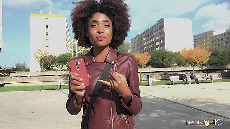 Attractive ebony with small nips Luna Corazon rubs her snatch before taking a rod - Image 1 of 21  in Teen category   featuring Luna Corazon 