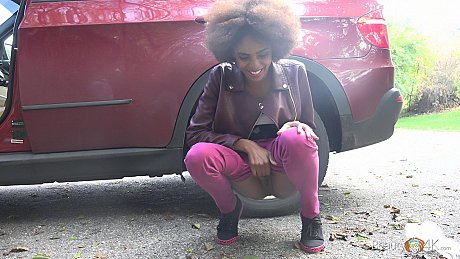 Attractive ebony with small nips Luna Corazon rubs her snatch before taking a rod - Image 6 of 21  in Teen category   featuring Luna Corazon 