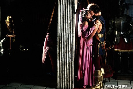 Pretty pornstar Lori Baker strips and mounts a dude face and cock - Image 8 of 17  in Model category   featuring Lori Baker, The Knight 