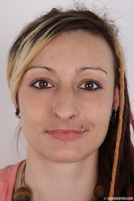Alternative bitch GF girl with long dreadlocks poses in the naked for the first time - Image 1 of 20  in Close Up category   featuring Eva 