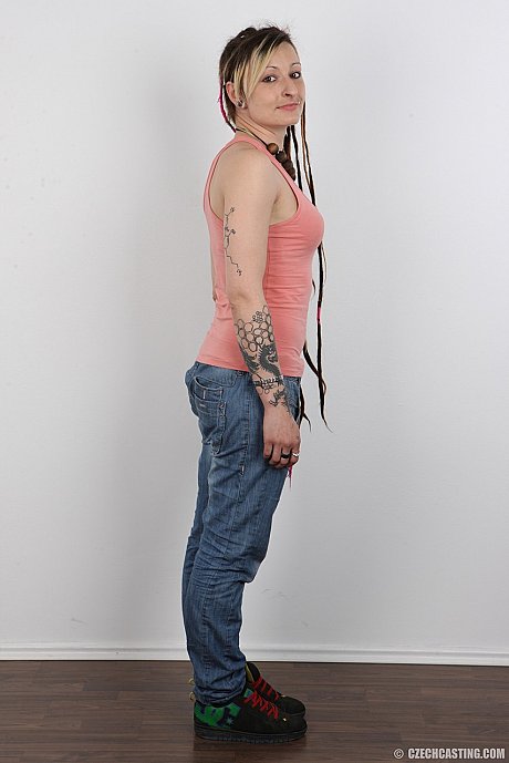 Alternative bitch GF girl with long dreadlocks poses in the naked for the first time - Image 3 of 20  in Close Up category   featuring Eva 