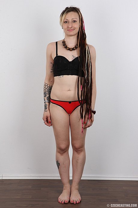 Alternative bitch GF girl with long dreadlocks poses in the naked for the first time - Image 7 of 20  in Close Up category   featuring Eva 