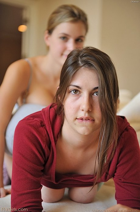 Brunette babe Orianna shows her swollen vagina and her friend her huge breasts - Image 11 of 20  in Model category   featuring Danielle Delaunay, Orianna 