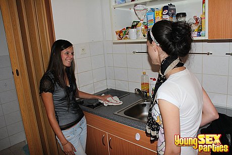 Filthy amateur teens Alena and Amanda get rammed in doggystyle in a 4some - Image 1 of 20  in Teen category   featuring Amanda, Alena, Alan, Nelson 