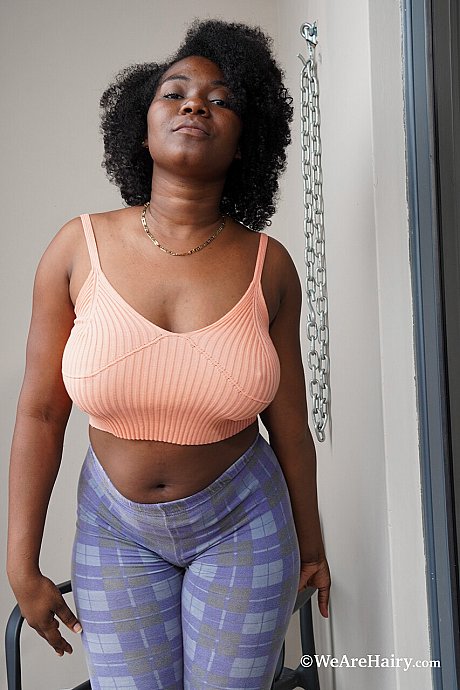 Chubby ebony chick Piel Canela shows her big melons and spreads her silky vagina - Image 4 of 21  in Pussy category   featuring Piel Canela 
