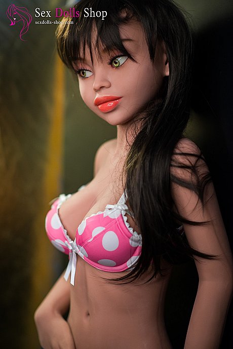Short sex doll Hailie B posing behind undressed and in her pretty outfit - Image 16 of 20  in Sex Doll category  