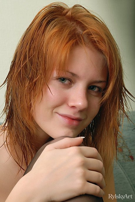 Redheaded young young bitch girl chick Itna hits upon great naked poses in nylons - Image 7 of 16  in Model category   featuring Itna 
