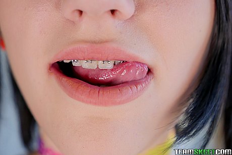 Pigtailed sweetie in braces Karly Baker gives orgasmic oral sex & gets pounded - Image 3 of 17  in Teen category   featuring Chad Alva, Karly Baker 