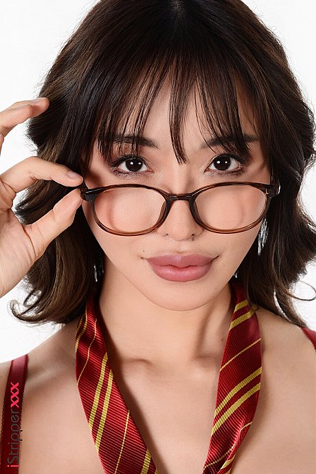 Thin asian slut chick masturbates with a dildo while wearing her eyeglasses - Image 7 of 15  in Dildo category   featuring Reina Ohara 