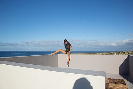 Small titted latina Karin Torres exposes her fine body & poses on the balcony - Image 1 of 20  in Model category   featuring Karin Torres 