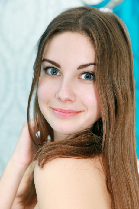 Adorable young Marta E shows her magnificent humongous titties and poses undressed - #1199052