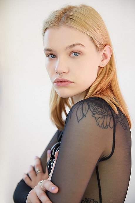 Yellow-haired honey with a slim figure Anna Lisa rubs her vagina in pretty undies - Image 1 of 20  in Pussy category   featuring Anna Lisa 