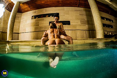 Lesbian amateurs Karis & Sofia Siena rimming each other at the pool - Image 7 of 21  in Lesbian category   featuring Lucette Nice, Sofia Siena