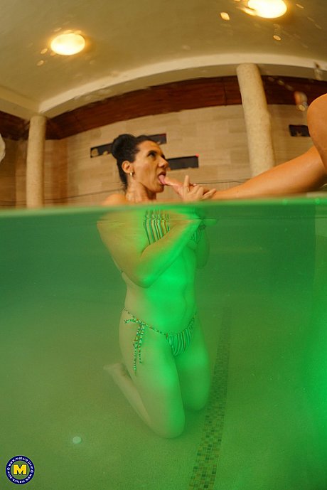 Lesbian amateurs Karis & Sofia Siena rimming each other at the pool - Image 8 of 21  in Lesbian category   featuring Lucette Nice, Sofia Siena