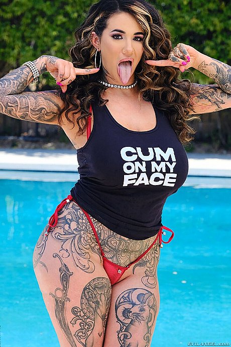 Tattooed pornstar Arabelle Raphael gets her huge boobies & face boned by many dudes - Image 3 of 20  in Nipples category   featuring Donny Sins, Milan Ponjevic, Chocolate God, Hollywood Cash, Arabelle Raphael, Jonni Darkko 