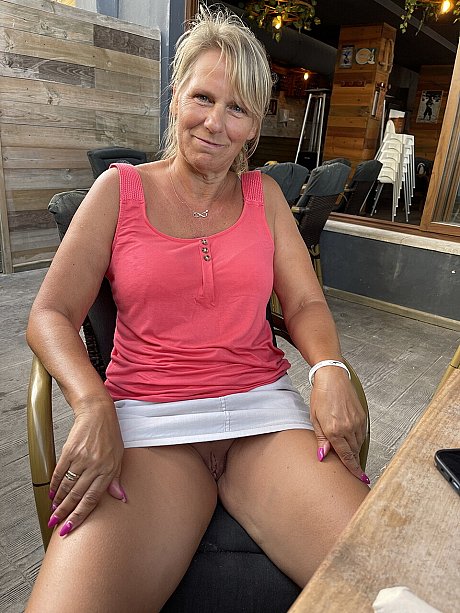 Old blondy cute Susi exposes her snatch in public places - Image 7 of 16  in Outdoor category   featuring Sweet Susi 