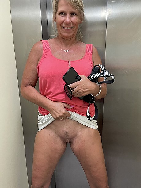 Old blondy cute Susi exposes her snatch in public places - Image 8 of 16  in Outdoor category   featuring Sweet Susi 