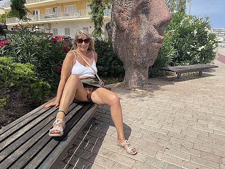 Old blondy cute Susi exposes her snatch in public places - Image 14 of 16  in Outdoor category   featuring Sweet Susi 