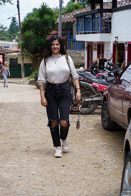 Sleazy babe Pamela Cuevano flashes her titties and shows her big butt - Image 2 of 13  in Babe category   featuring Pamela Cuevano 