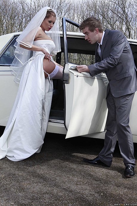 Gorgeous bride Donna Bell gets hammered by chauffeur in public on her wedding day - Image 2 of 20  in Pussy category   featuring Danny D, Donna Bell 