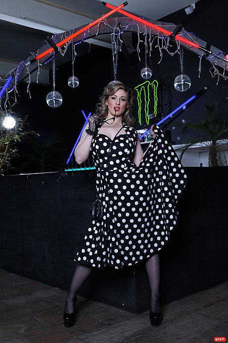 British babe Ashley Downs takes off her polkadot dress for some hardcore sex - Image 17 of 20  in Big Cock category   featuring Ashley Downs 