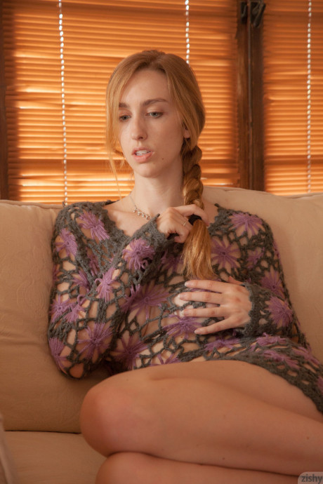 Amateur stunner Phoebe Keller posing pantyless in pretty see-through dress - #240983