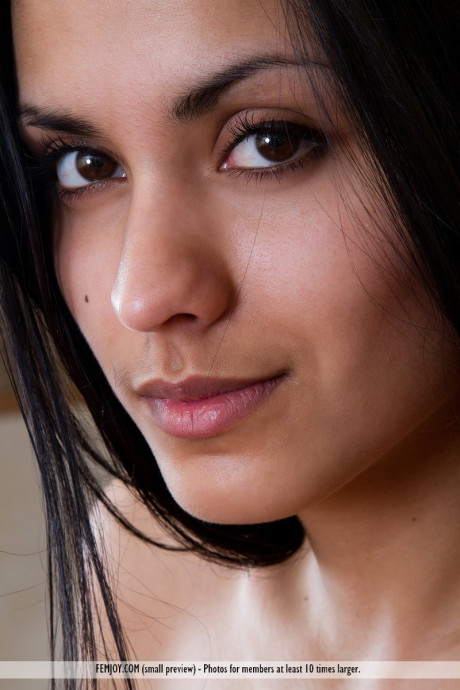 Hot dark haired Adrienne sheds ebony panties to model her hot behind & spread - #1543447