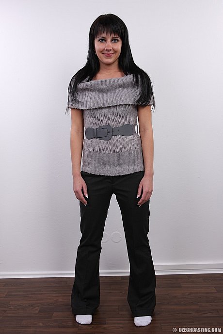 Dark haired bitch girlfriend lady Lucie stands fully clothed and then completely undressed as well - Image 2 of 20  in Pussy category   featuring Lucie 