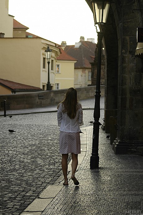 Alluring babe Yana B shows her attractive boobs and her trimmed bush in public - Image 1 of 21  in Outdoor category   featuring Yana B 