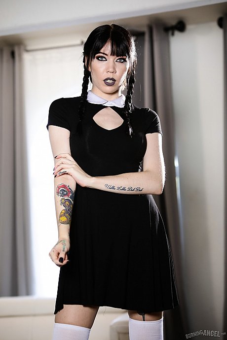 Seductive goth whore girlfriend woman Leda Bear getting her warm vagina banged deep in the office - Image 3 of 20  in Skirt category   featuring Leda Bear 