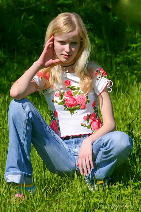 Pretty sweet blondie teenie Yana F shows off her thin nude body outdoors - Image 2 of 20  in Outdoor category   featuring Yana F 