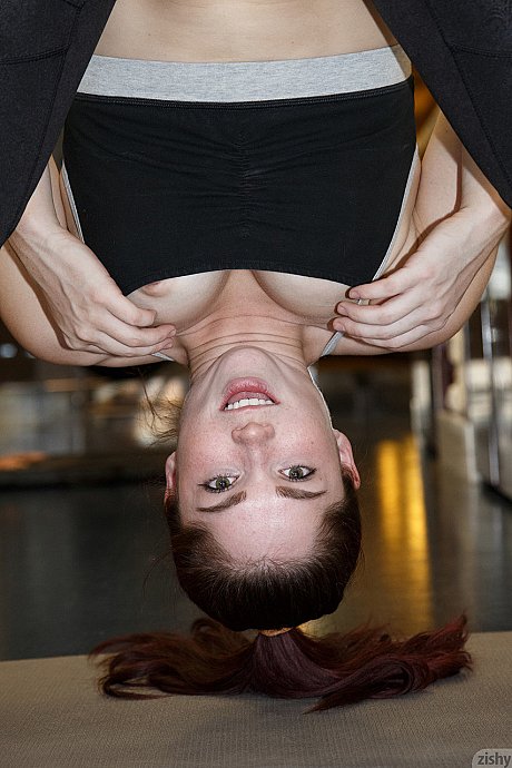 Horny amateur Jazz Reilly stretches and gets nip slip in the gym - Image 9 of 11  in Teen category   featuring Jazz Reilly 