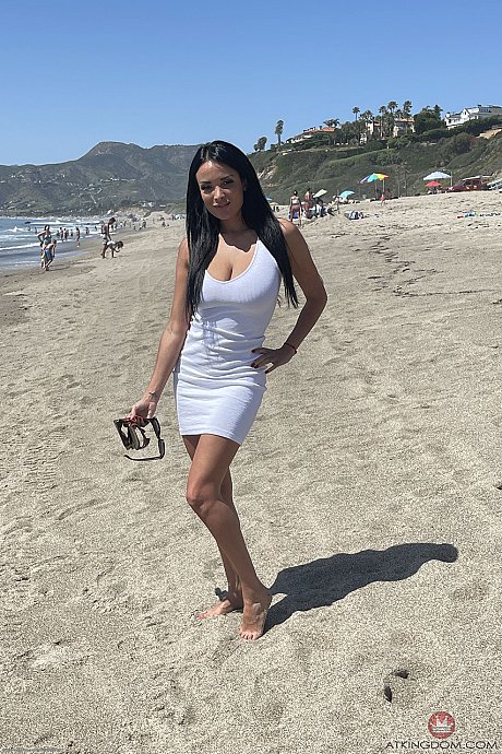 Hot brunette Anissa Kate spreads her trimmed cunt up close outdoors - Image 18 of 21  in Pussy category   featuring Anissa Kate 