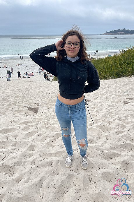 Brunette teenie Leana Lovings shows off her monstrous behind & her inviting shaved cunt - Image 2 of 20  in Teen category   featuring Leana Lovings 