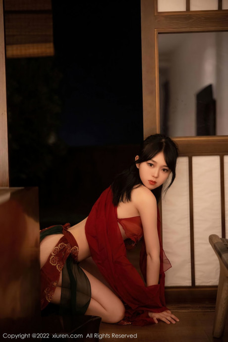 Seductive asian dancer Xiuren poses in her hot dress in a solo - #1232861