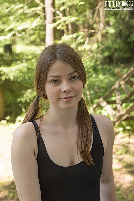 Nice teenie Juny discard spandex athletic wear to get undressed in a backyard - Image 3 of 20  in Outdoor category   featuring Juny 