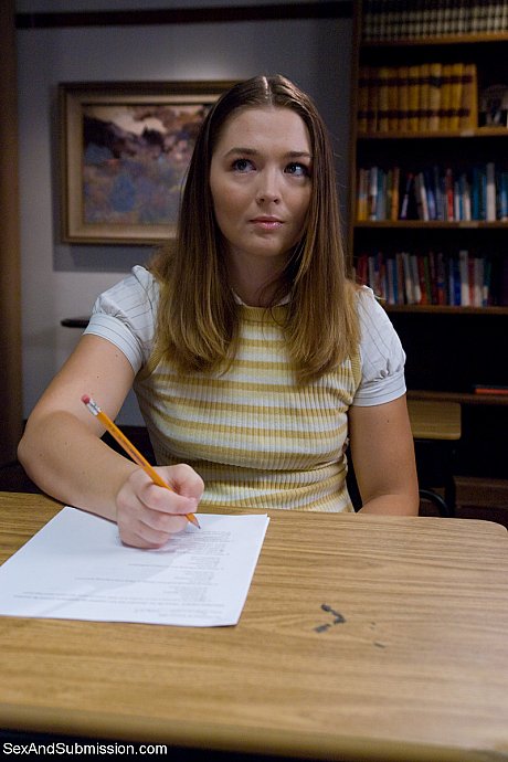 Teenie with a humongous ass Savannah West gets spanked & fingered by her teacher - Image 5 of 20  in Legs category   featuring Mark Davis, Savannah West 