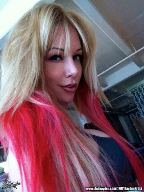 Hot MILF Kayden Kross takes selfies of her humongous tits and erect nipples - #362441