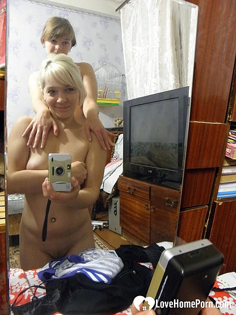 Lesbian babes strip and blow each other's melons while taking selfies - Image 6 of 20  in Lesbian category   featuring Anne Eden 